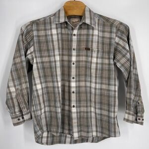 Woolrich Men's Plaid Flannel Long Sleeve Button Up Shirt Size Large‎